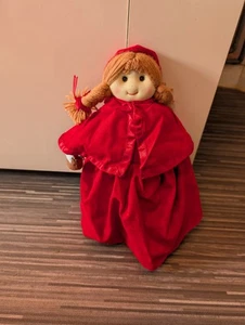 Vintage 3 In 1 Topsy Turvy Rag Doll Reverse Little Red Riding Hood Grandma Wolf - Picture 1 of 6