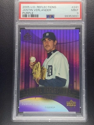 2005 Upper Deck Reflections Rookie /99 Purple Foil #241 Justin Verlander RC  - Image 1 of 2