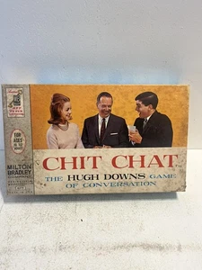 - Vintage Milton Bradley Board Game Chit Chat Hugh Downs Game Toy - Picture 1 of 4