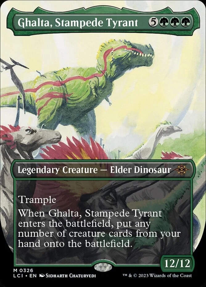 MTG Ghalta, Stampede Tyrant - Borderless, NM-Mint, English The Lost Caverns of I - Image 1 of 1
