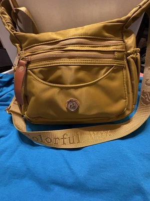 Colorful Fox Crossbody Purse Bag w/ Pockets, adjustable strap. BVD 5 - Image 1 of 4