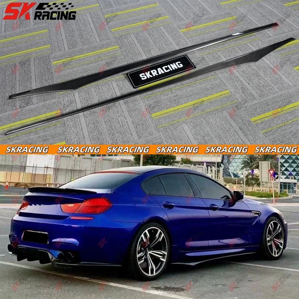 Kit de labios de extensión de faldones laterales forjados/fibra de carbono/negro brillante para BMW M6 12-19 Foto 1 de 4