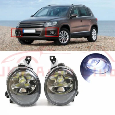 2Pcs Front Driving Lights Fog Lamps LED Bulbs e For Volkswagen Tiguan 2012-2016 - Imagem 1 de 4