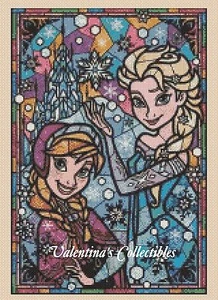 Disney Frozen Stained Glass Counted Cross Stitch Chart No.10-36  - Picture 1 of 1