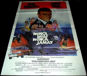 1983 Never Say Never Again ORIGINAL SPAIN POSTER JAMES BOND Sean Connery 007 - Imagen 1 de 1