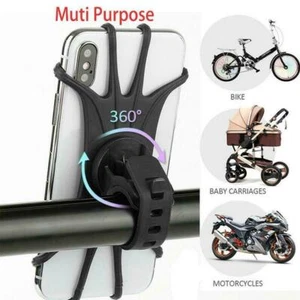 Mobile Phone Holder Silicone For Bicycle Motorcycle Pram Bracket Nice - Photo 1 sur 9