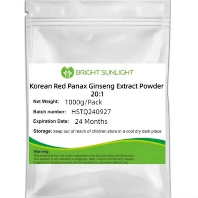 1000g de extracto de Panax ginseng rojo coreano en polvo 20:1 Ginsenósidos Energía y vitalidad Foto 1 de 3