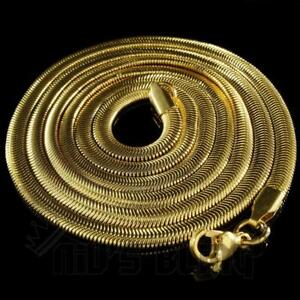 18K IP Yellow Gold Plated 316L Stainless Steel Herringbone Snake Link Necklace