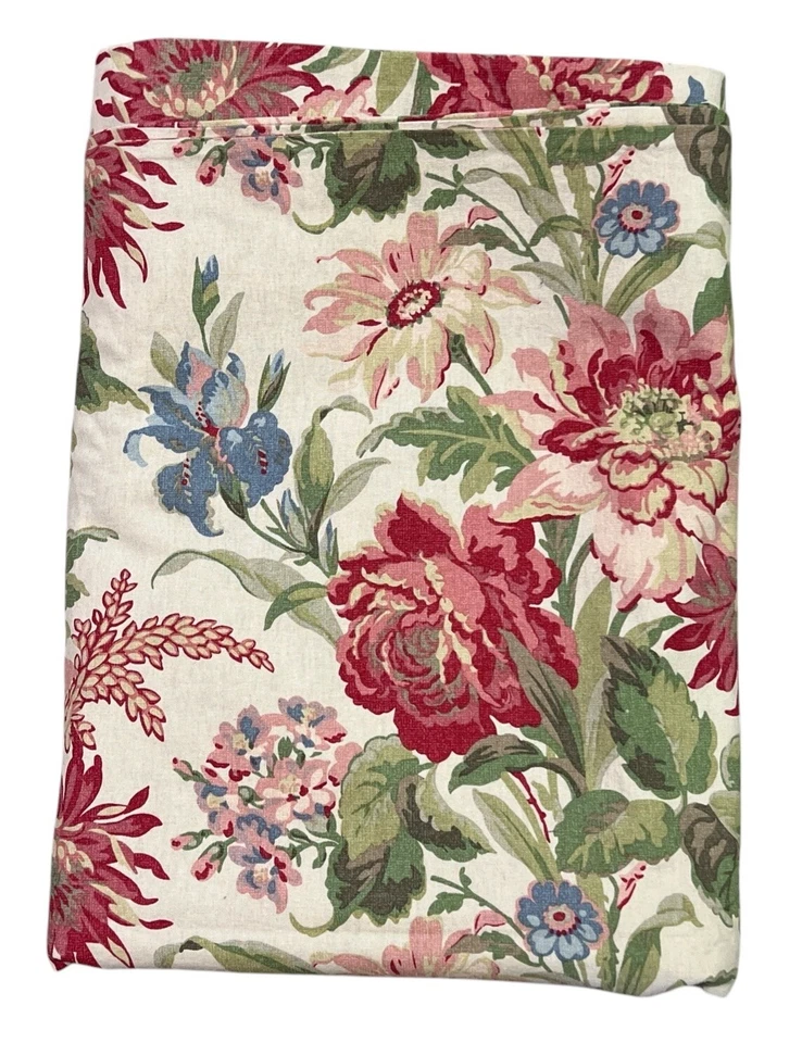 Capa de edredom Queen floral Pottery Barn Marla 88”x 92” linho mistura de algodão - Imagem 1 de 4