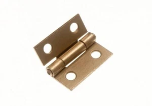 Nuovo 100 X Porta Cerniere Acciaio Placcato Ottone Eb 25mm (2.5cm) - Onestopdiy - Foto 1 di 1