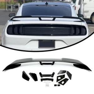 Gloss Black Painted Rear Trunk Spoiler Wing GT-Style For Ford Mustang S550 15-22 - Picture 1 of 13