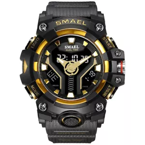 Reloj de pulsera digital con correa roja de moda SMAEL para hombre con luz LED para niños - Imagen 1 de 19