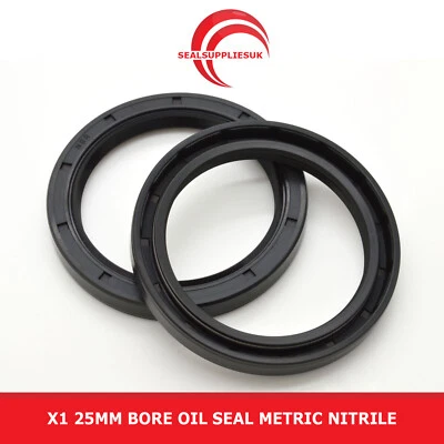 SEALSUPPLIESUK X1 25MM Bore Oilseal Metric Nitrile NBR R23 Double Lip Oil Seal