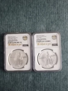 Lot of 2: 2019 S. Korea 1 Clay ZI: SIN SCROFA GHOST 31g .999 Silver NGC GEM UNC - Picture 1 of 2