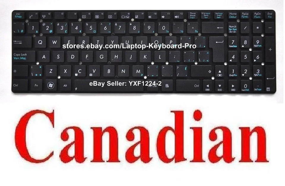 Keyboard for ASUS R500 R500A R700V - CA Canadian - Image 1 of 1