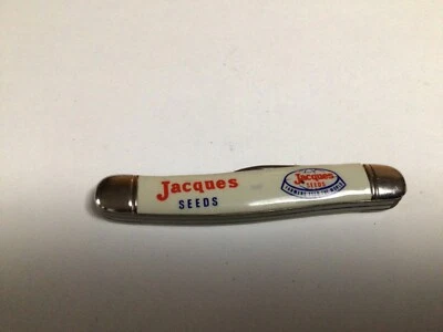 Navaja de Bolsillo Plegable Publicidad 2 Hojas Vintage Imperial JACQUES SEEDS USADA EN EXCELENTE ESTADO Foto 1 de 4