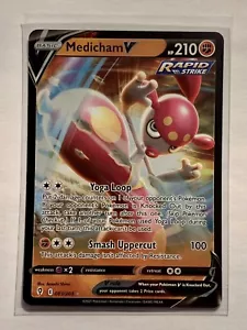 Pokemon Evolving Skies Medicham V 083/203 Ultra Rare Full Art Holo Fresh NM/M - Picture 1 of 2