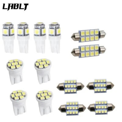 Kit de paquete interior de luz LED blanca 14X para domo de mapa T10 y 31 mm + matrícula Foto 1 de 4