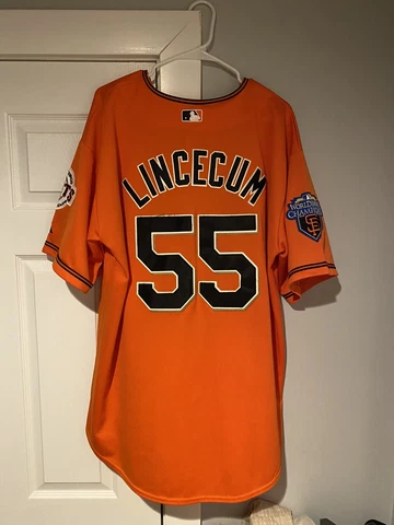 Tim Linecum 2010 San Francisco Giants Men's Orange World Series Jersey SIZE 56 Cover
