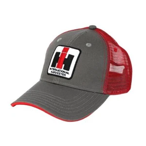 YOUTH IH Logo Red & Grey Two-Tone Mesh Cap IHC09G1 - Picture 1 of 2
