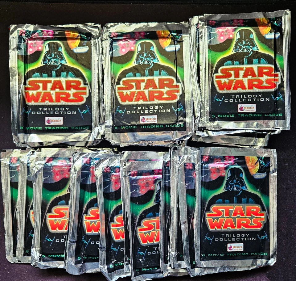 STAR WARS 1997 Merlin Collection Trilogy 5-Card Factory Sealed - 50 Packs - Image 1 of 1