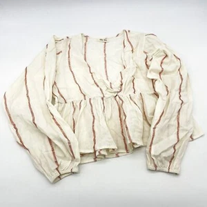 Deby Debo Bluse Damen Gr. XS bauschig gestreift wisky Baumwolle Langarm Oberteil - Neu ohne Etikett - Bild 1 von 6