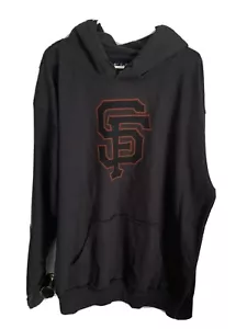 NWT San Francisco Giant MLB Wright Ditson Men Black Pullover Hoodie Large Jacket - Picture 1 of 9