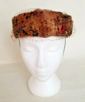 Sombrero de Pluma Pastillero Neusteters Vintage con Caja Neusteters Original - ¡Hermoso! Foto 1 de 4