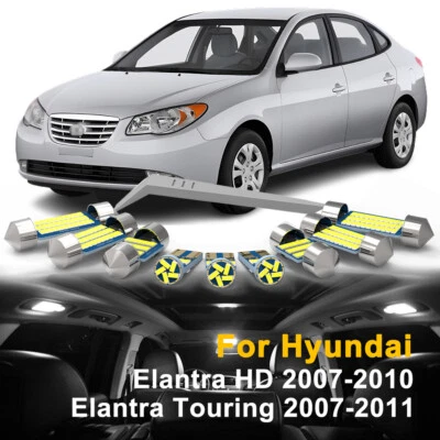 10x Interior LED Lights Map Dome Package Kit White for Hyundai Elantra 2007-2010 - Image 1 of 4