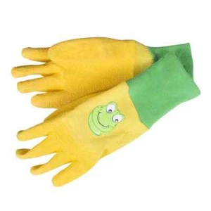 Guanti per Bambini Froggy, Tgl 5 Protezione Cotone E Lattice, Giallo Verde Nuovo - Foto 1 di 1