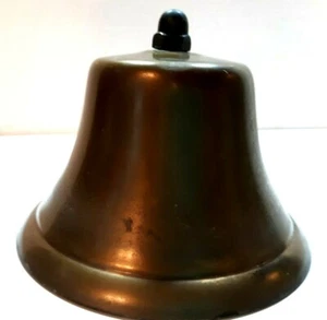 Messing Dinner Glocke Vintage schwer 6"" breit 4 1/2"" hoch Made in India - Bild 1 von 11