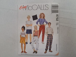 McCall's Pattern - Boys' & Girls' Pull-On Pants & Shorts (7-10) #8752 - Uncut - Picture 1 of 5