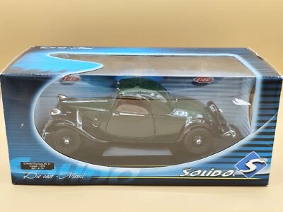 1/18 Citroën Traction AV 11 Coupé Vert & Noir 1938 Solido ref: 8179 - Photo 1/4