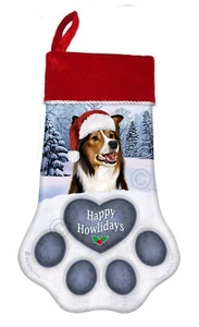 Christmas Stocking - Sable and White Border Collie - Picture 1 of 1