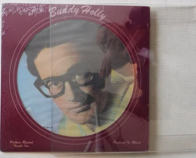 BUDDY HOLLY – PORTRAIT IN MUSIC #2 PICTURE DISC - SEALED LP & DISPLAY MOUNTING - Image 1 of 4
