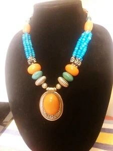 Pretty Tibetan Style Boho Bead Necklace - Picture 1 of 6