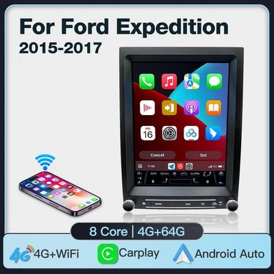 Android 13 Tesla Style 12.1" Carplay Radio for Ford Expedition 2015–2017 GPS - Image 1 of 4
