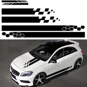 RoJuicy 5 Pieces Vinyl Car Side Stickers Decorative Auto Body Racing Sports D... - Afbeelding 1 van 7