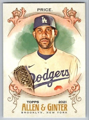 2021 Topps Allen & Ginter David Price Los Angeles Dodgers #278 - Image 1 of 2
