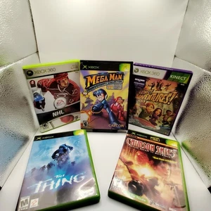 Xbox 360 & Original Xbox Games Lot of 5 Mega Man Collection The Thing NHL 08 - Picture 1 of 11