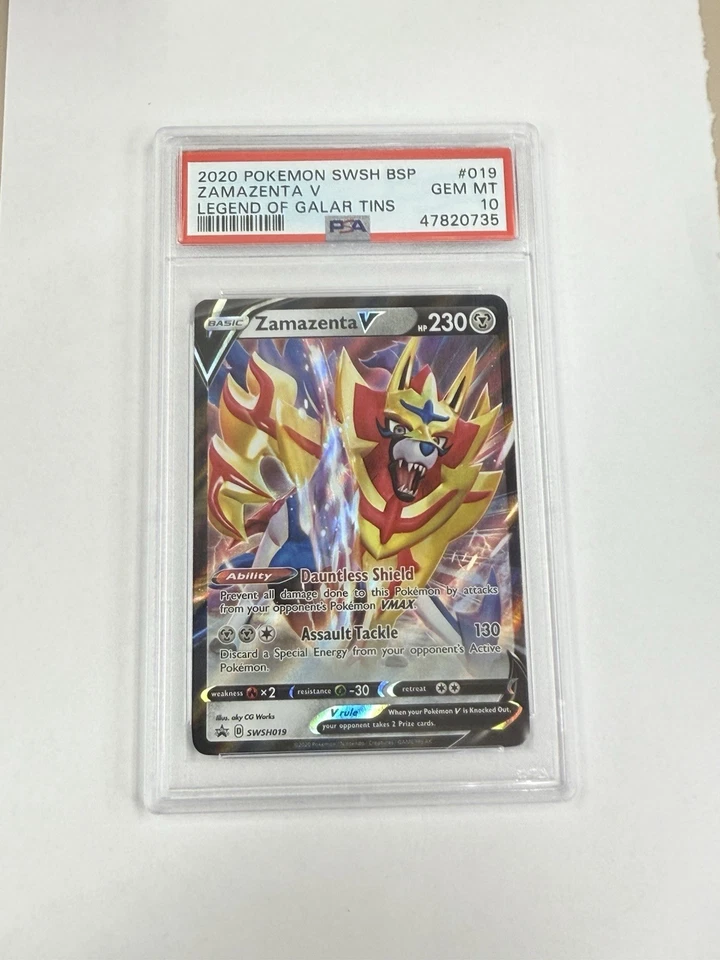 Zamazenta V SWSH019 SWSH: Sword & Shield Promo Cards Holo PSA 10 - Image 1 of 2