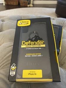 OTTERBOX Defender Series Screenless Edition Case for Apple iPhone X Black NEW - Picture 1 of 4