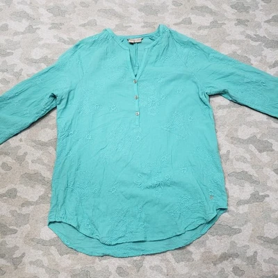 Top Royal Robbins para mujer grande azul manga 3/4 Foto 1 de 4