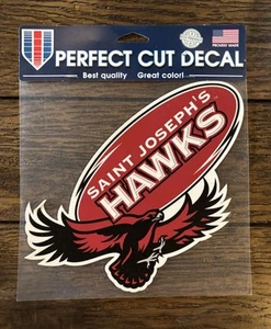 Película de ventana calcomanía troquelada Saint Joseph’s Hawk 8x8 - Imagen 1 de 2