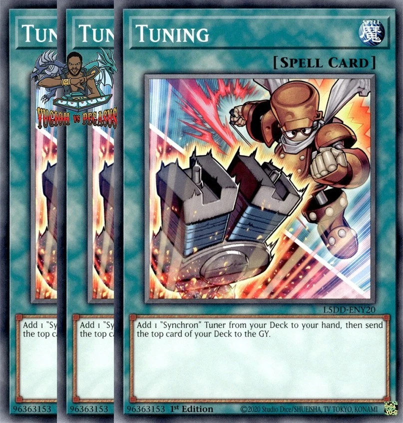 Yugioh! 3x Tuning Alternate Art L5DD-ENY20 Common 1st Ed NM - Image 1 of 1