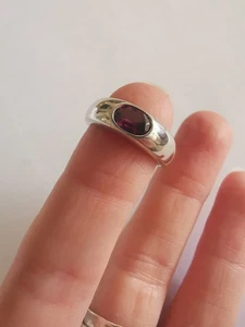 Anello in argento sterling granato misura N R99 - Foto 1 di 3