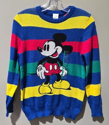 Suéter de Personaje Disney Niños Mickey Mouse Retro Rayas y Diseño - Mediano 8/10 Foto 1 de 4