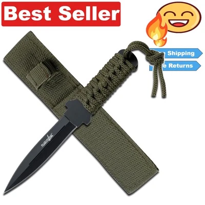 Durable 7-Inch Outdoor Knife with Black Stainless Steel Spear Point Blade - Image 1 of 2