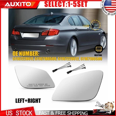 Espejo retrovisor lateral de vidrio térmico 2-10X para BMW 528i 550i 535i 650i 740i Foto 1 de 2