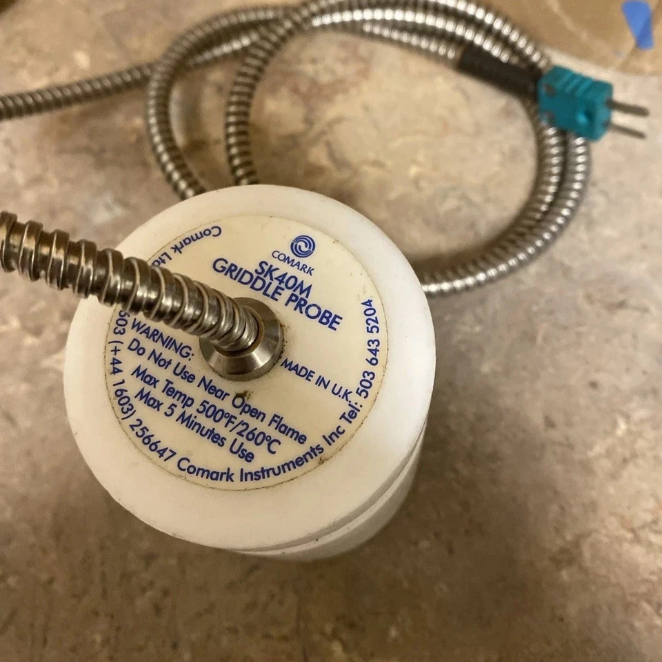 Comark SK40M Griddle Probe, Type K, 500F Max (Used) Temperature, Thermometer.  - Image 1 of 4